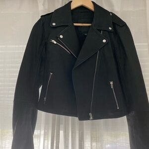 Lamb Leather black moto jacket - great condition